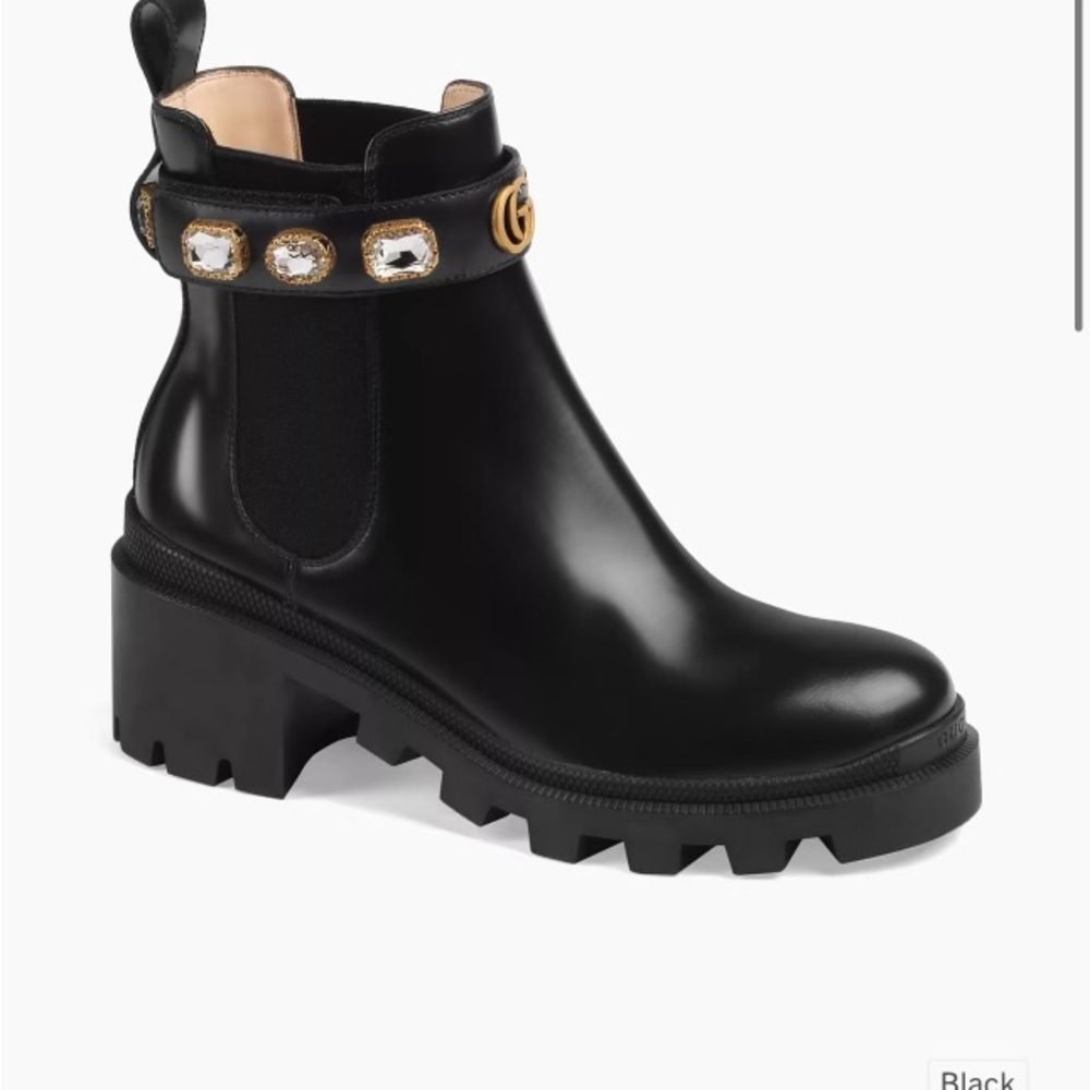 Gucci Trip Bootie With Jewels